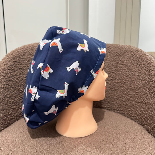 Blue Llamas Elasticated Scrub Hat