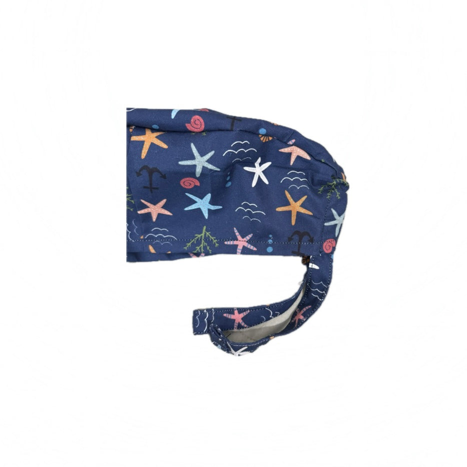 Starfish Tie Back Scrub Hat