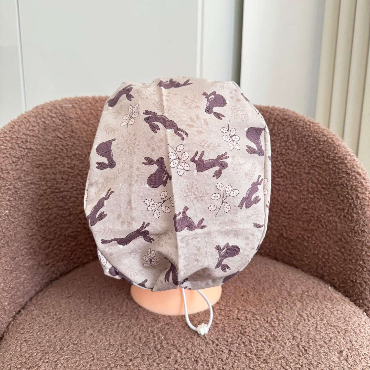 Rabbits Grey Toggle Scrub Hat