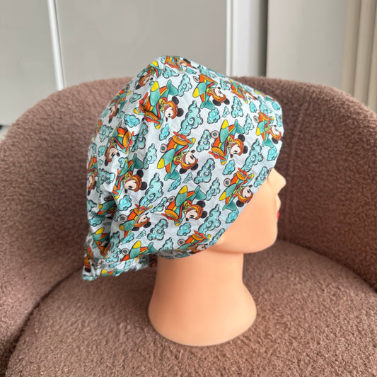 Mickey Mouse Pilot Tie Back Scrub Hat