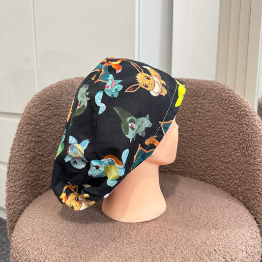 Black Pikachu toggle Scrub Hat