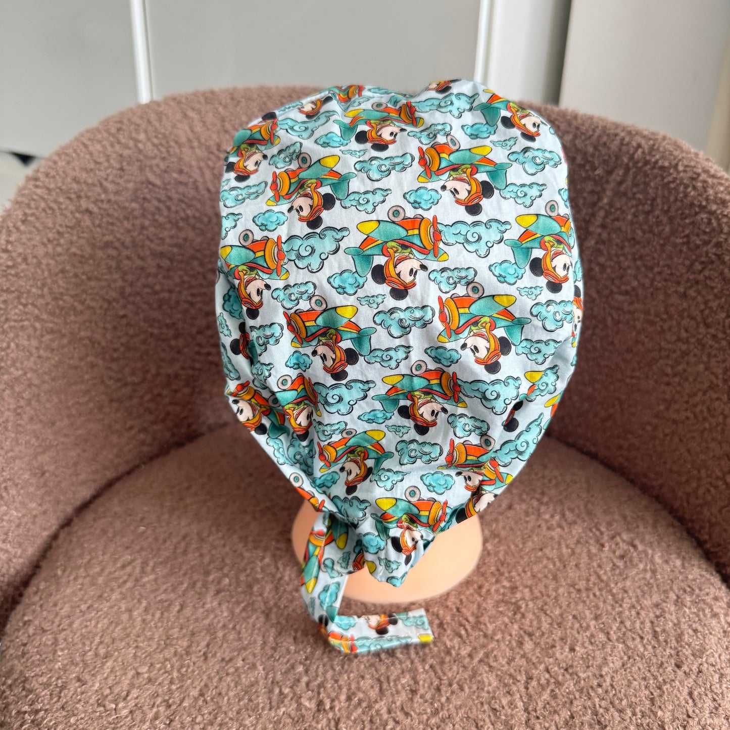Mickey Mouse Pilot Tie Back Scrub Hat