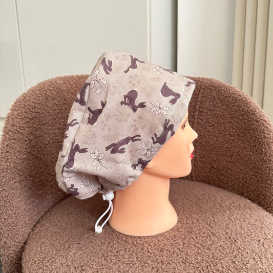 Rabbits Grey Toggle Scrub Hat